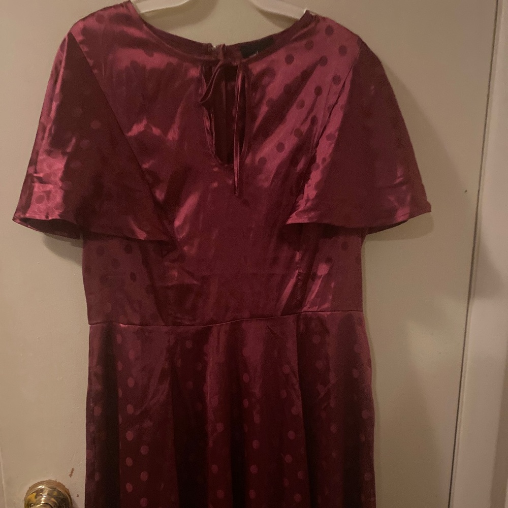 Burgundy unique vintage dress